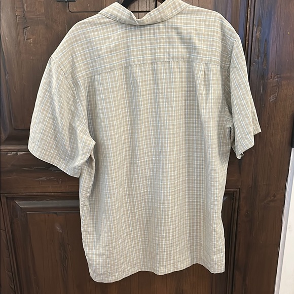 Men's Beige Plaid Shirt - Picture 5 of 5